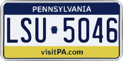 PA license plate LSU5046