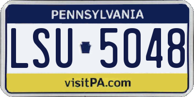 PA license plate LSU5048