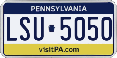PA license plate LSU5050