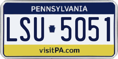 PA license plate LSU5051
