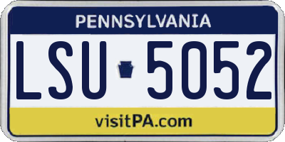 PA license plate LSU5052