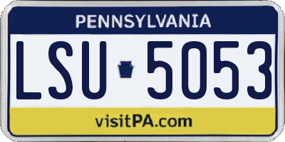 PA license plate LSU5053