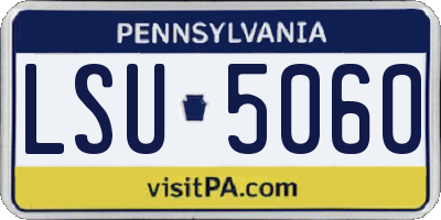 PA license plate LSU5060