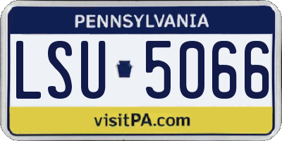 PA license plate LSU5066