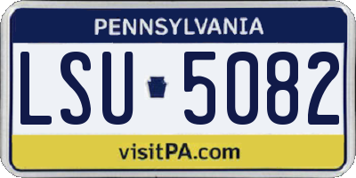 PA license plate LSU5082