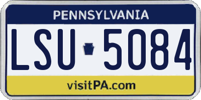 PA license plate LSU5084