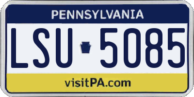 PA license plate LSU5085