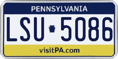 PA license plate LSU5086