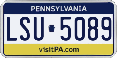 PA license plate LSU5089