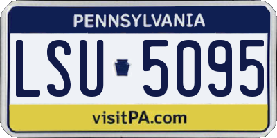PA license plate LSU5095