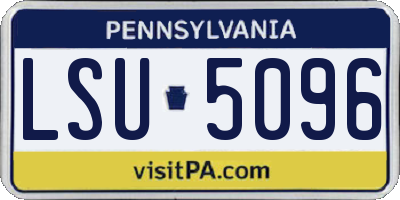 PA license plate LSU5096