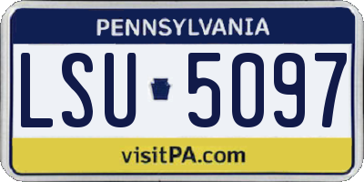 PA license plate LSU5097