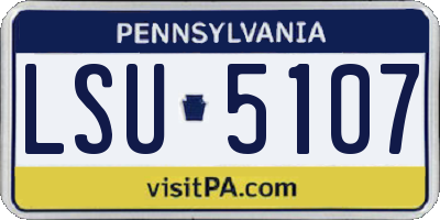 PA license plate LSU5107
