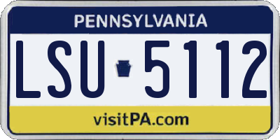 PA license plate LSU5112