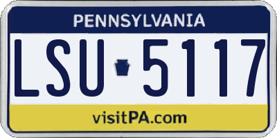 PA license plate LSU5117