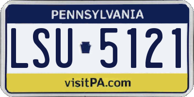 PA license plate LSU5121