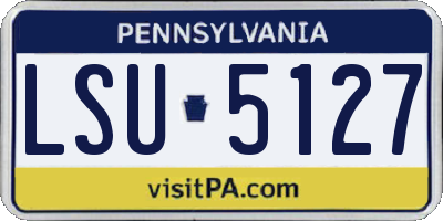 PA license plate LSU5127