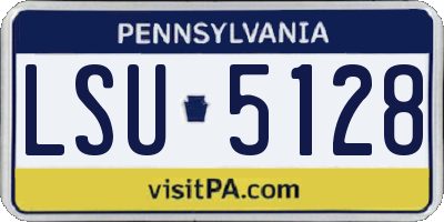 PA license plate LSU5128