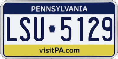 PA license plate LSU5129