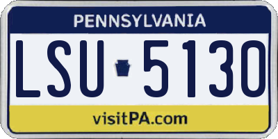 PA license plate LSU5130