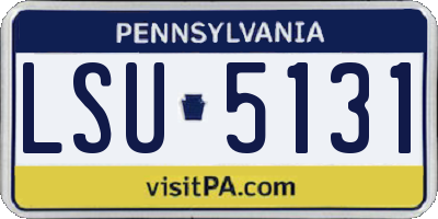 PA license plate LSU5131