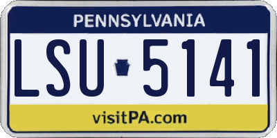 PA license plate LSU5141
