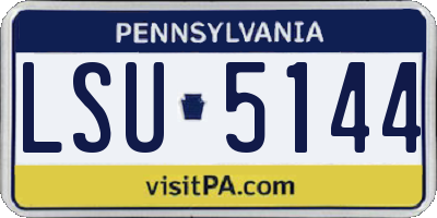 PA license plate LSU5144