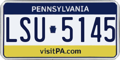 PA license plate LSU5145