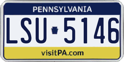 PA license plate LSU5146