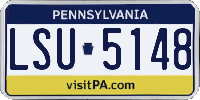 PA license plate LSU5148