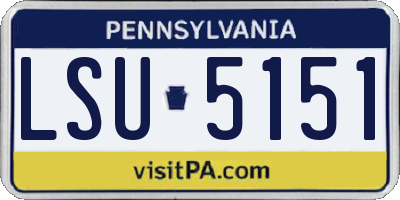 PA license plate LSU5151