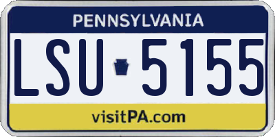 PA license plate LSU5155