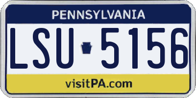 PA license plate LSU5156