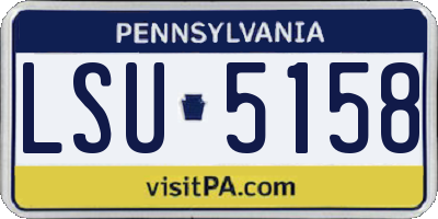 PA license plate LSU5158