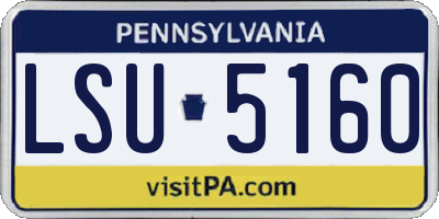PA license plate LSU5160
