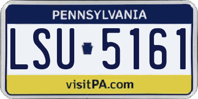 PA license plate LSU5161