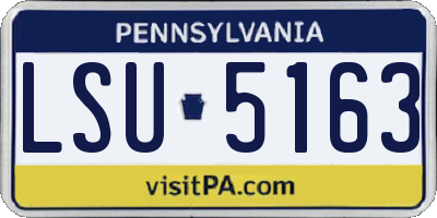 PA license plate LSU5163