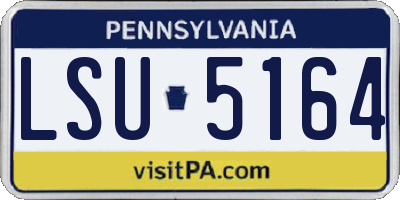 PA license plate LSU5164
