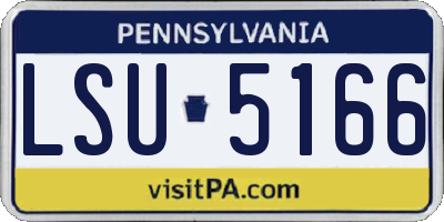PA license plate LSU5166