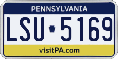 PA license plate LSU5169