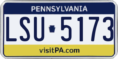 PA license plate LSU5173