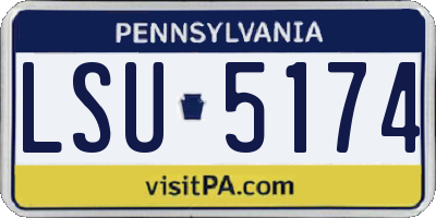 PA license plate LSU5174