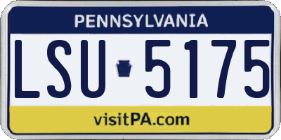 PA license plate LSU5175