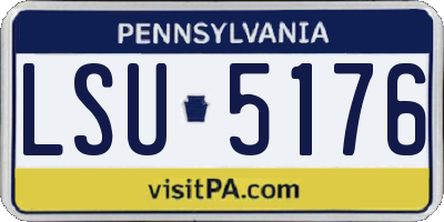 PA license plate LSU5176