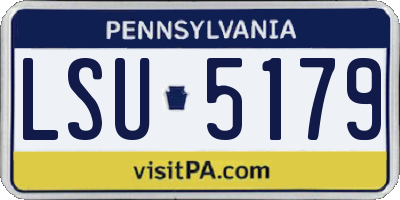 PA license plate LSU5179