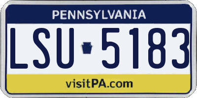 PA license plate LSU5183