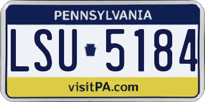 PA license plate LSU5184