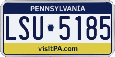PA license plate LSU5185