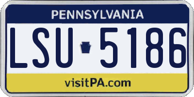 PA license plate LSU5186