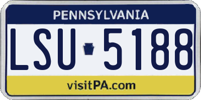 PA license plate LSU5188